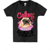 Дитяча футболка Cakes Pugs & Rock`n`Roll